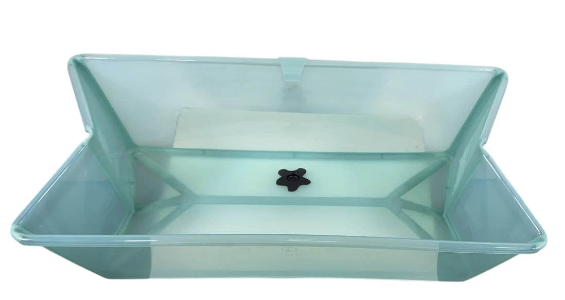 Stokke Flexi Bath Foldable Baby Bathtub, Soft Mint, XLarge - Image 2