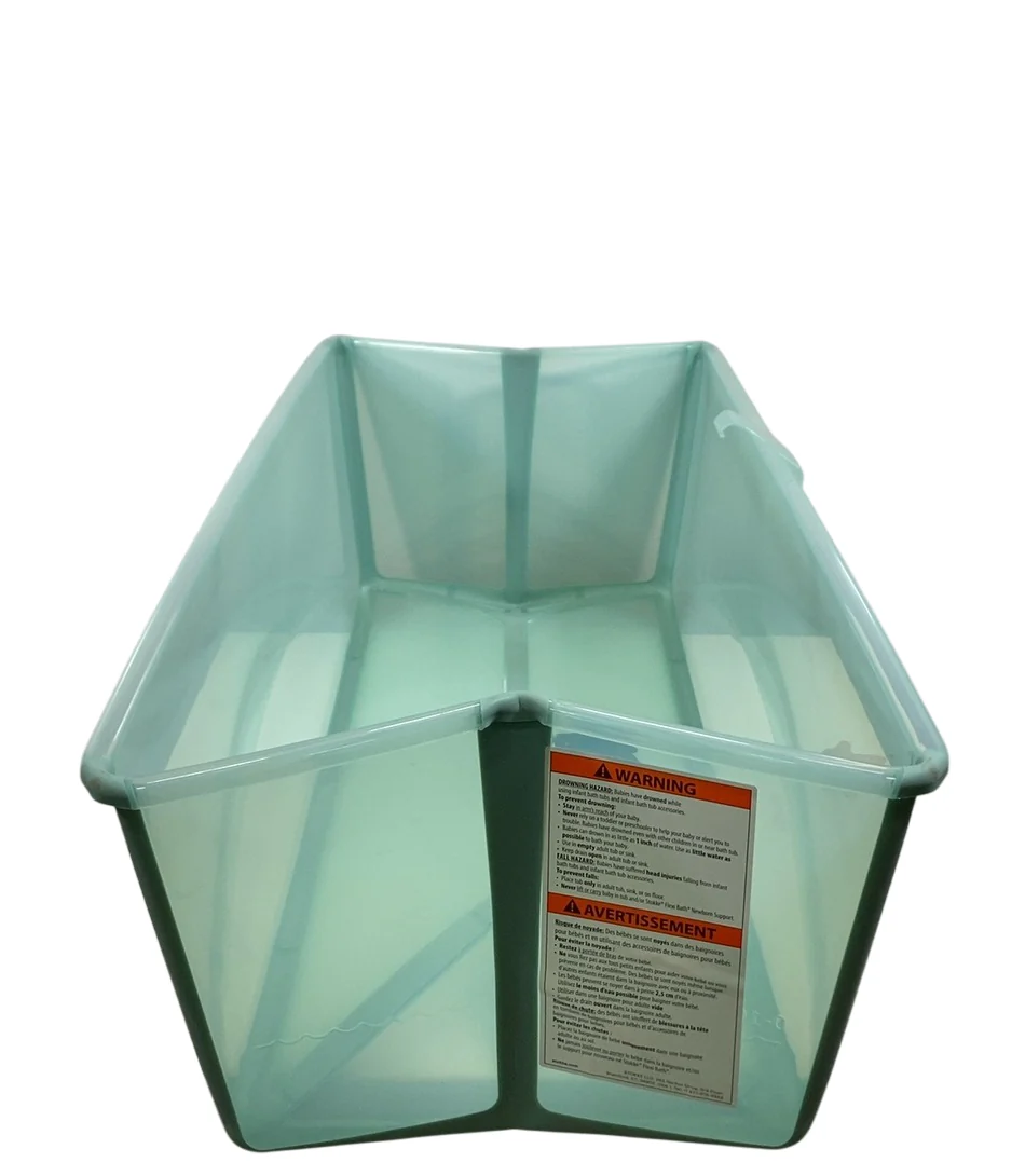 Stokke Flexi Bath Foldable Baby Bathtub, Soft Mint, XLarge - Image 2