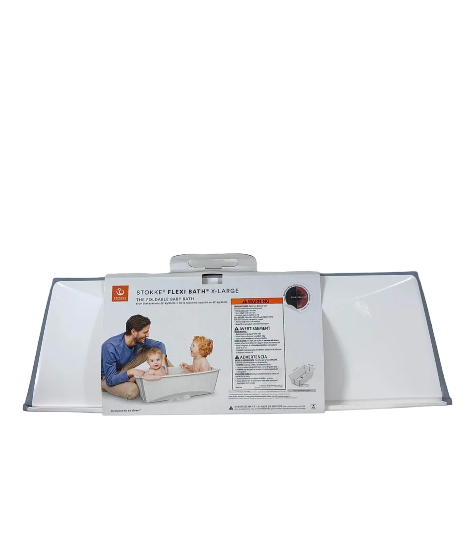 Stokke Flexi Bath Foldable Baby Bathtub, White, XLarge - Image 2