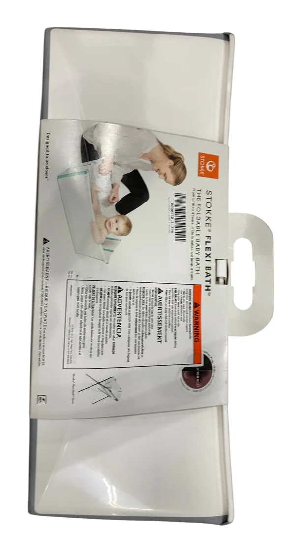 Stokke Flexi Bath Foldable Baby Bathtub, White, XLarge - Image 2