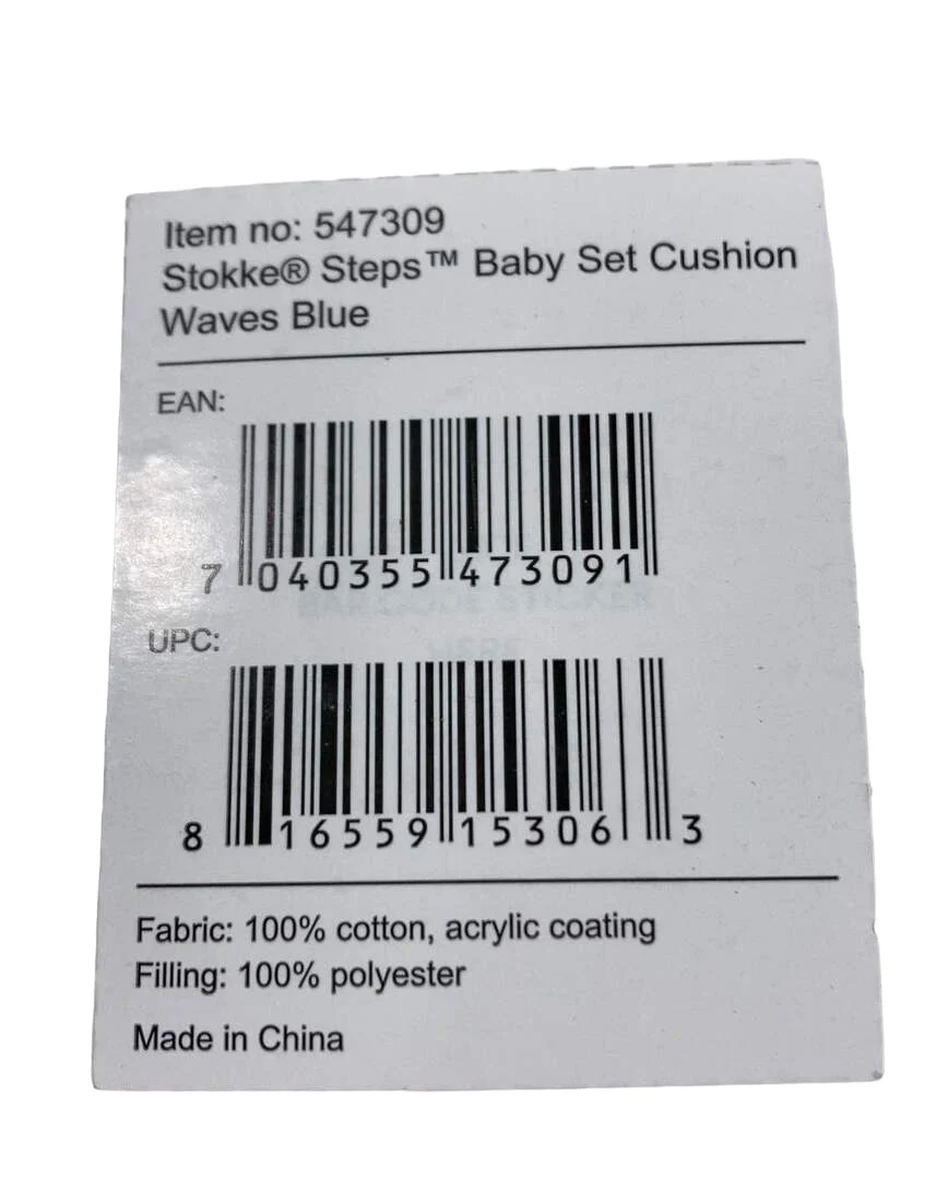 Stokke Steps Baby Set Cushion, Waves Blue - Image 4