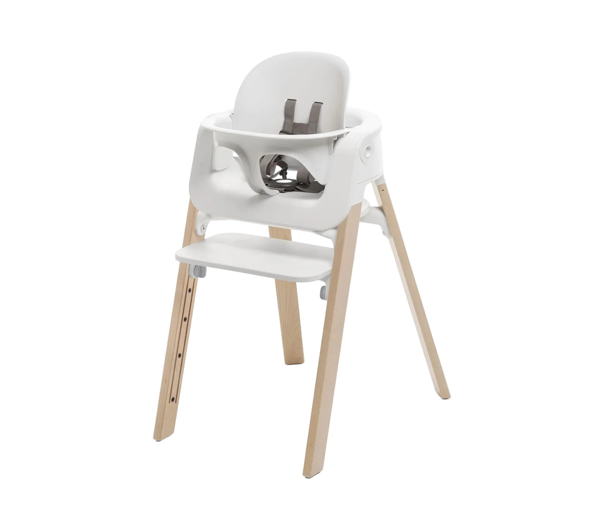 Stokke Steps High Chair, White Seat Natural Legs