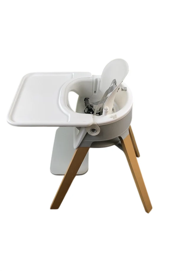 Stokke Steps High Chair, White Seat Natural Legs - Image 4