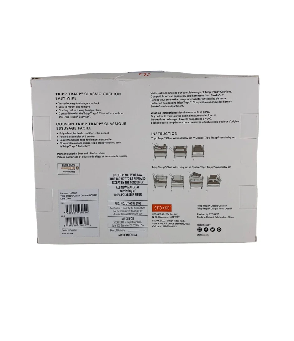 Stokke Tripp Trapp Classic Cushion, Dots Grey - Image 3