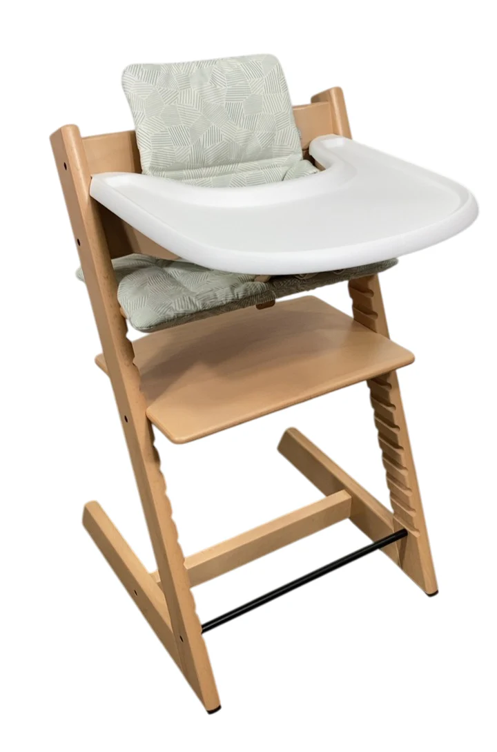 Stokke Tripp Trapp Complete High Chair, Natural, Mosaic Green, 2 - Image 2