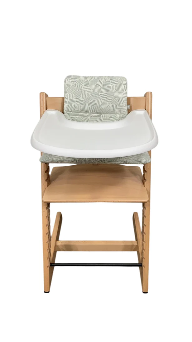 Stokke Tripp Trapp Complete High Chair, Natural, Mosaic Green, 2 - Image 4