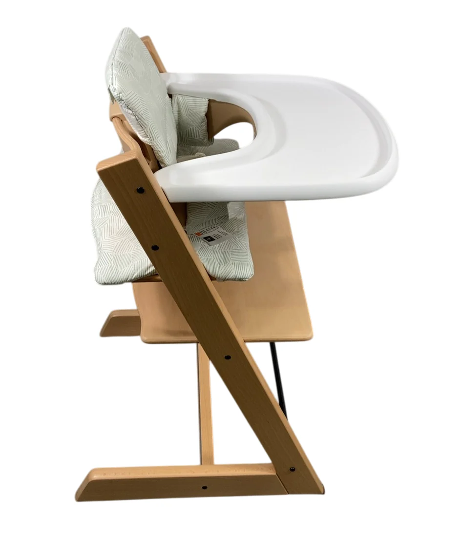 Stokke Tripp Trapp Complete High Chair, Natural, Mosaic Green, 2 - Image 2