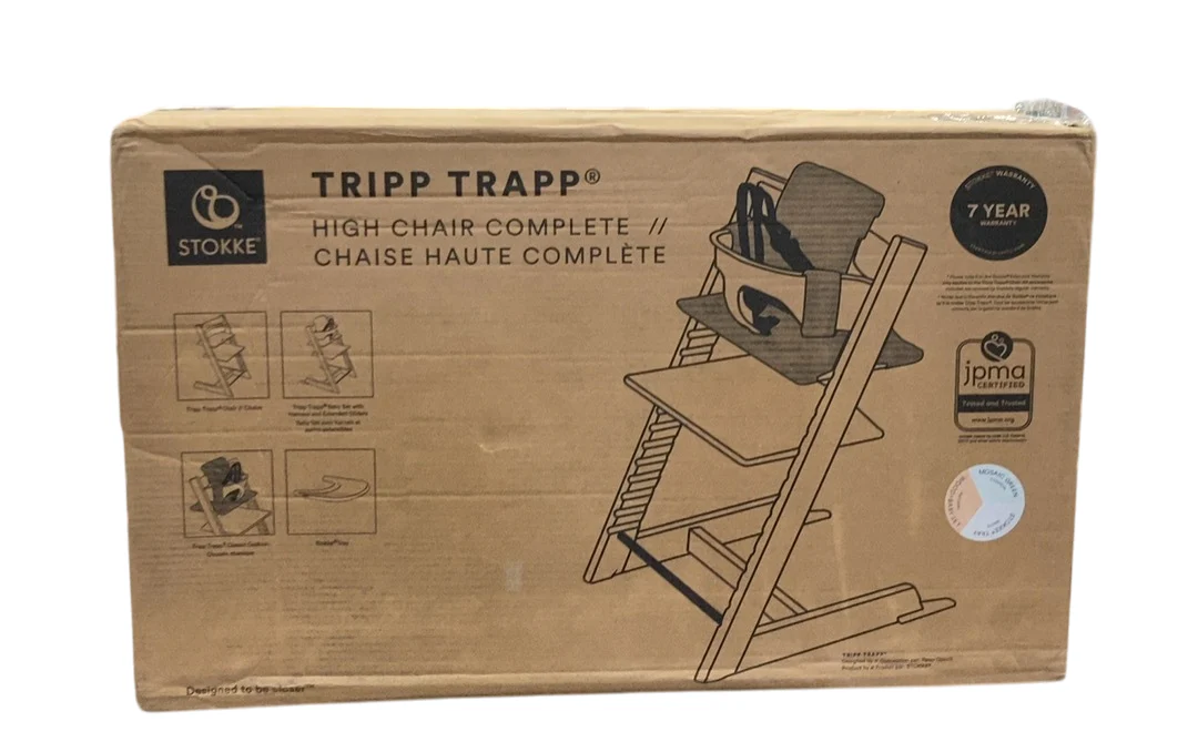 Stokke Tripp Trapp Complete High Chair, Natural, Mosaic Green, 2 - Image 2