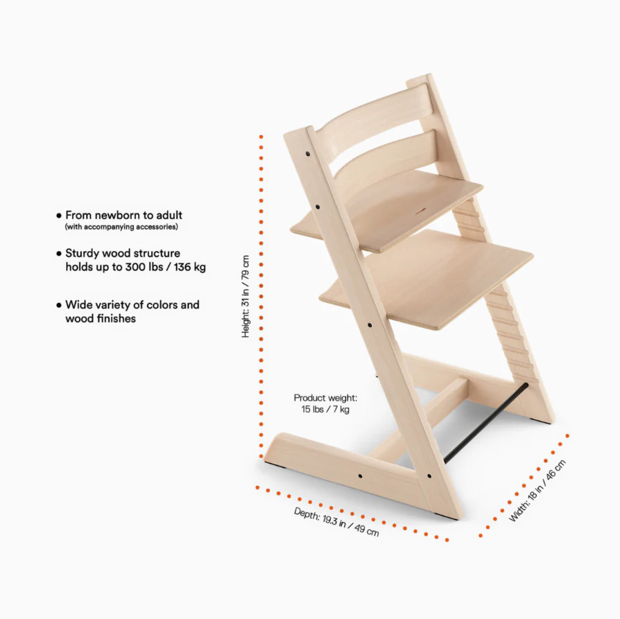 Stokke Tripp Trapp Complete High Chair, Vanilla White, Beige, Vanilla White 2.0 - Image 2
