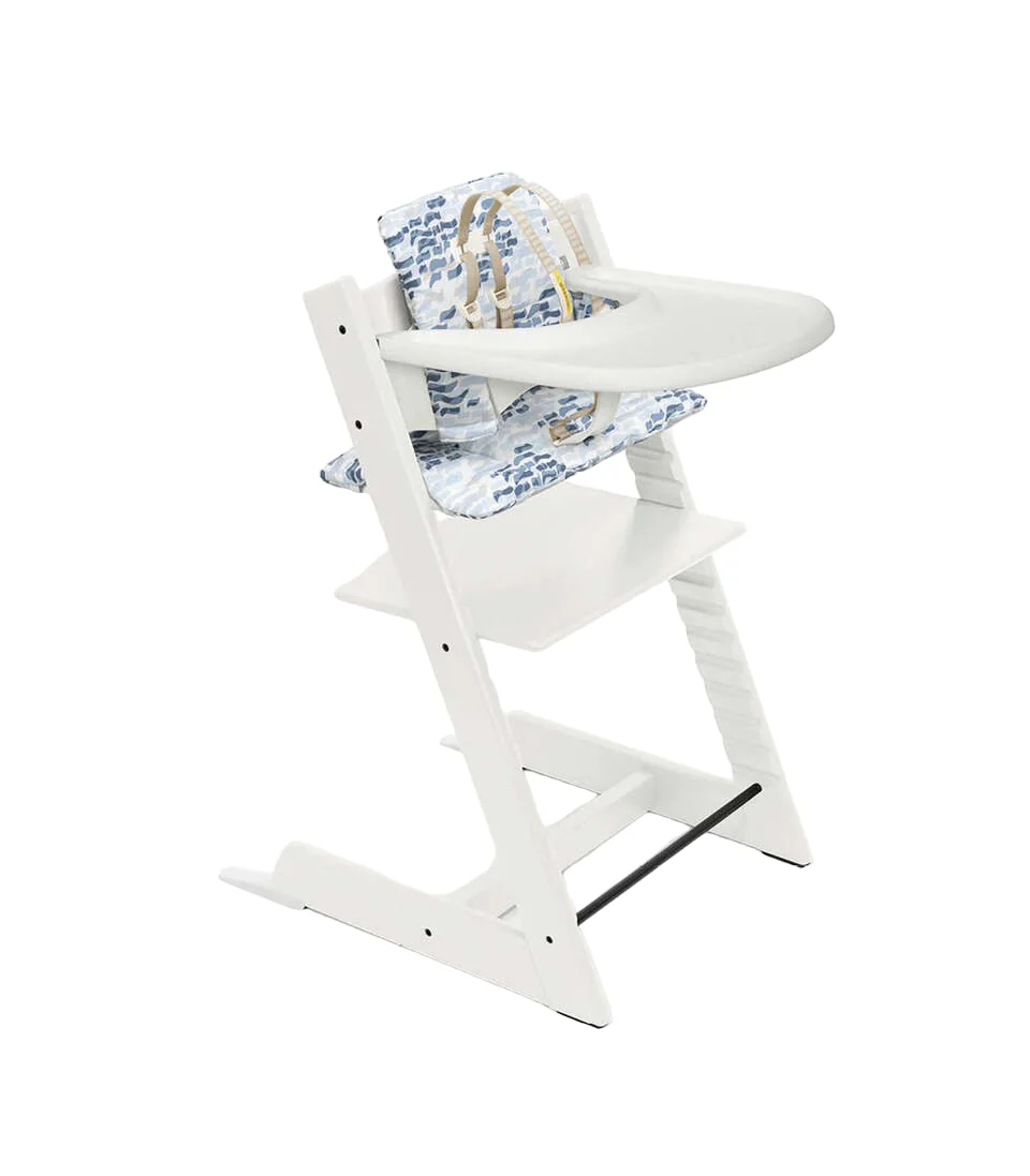 Stokke Tripp Trapp Complete High Chair, White, Waves Blue, 1