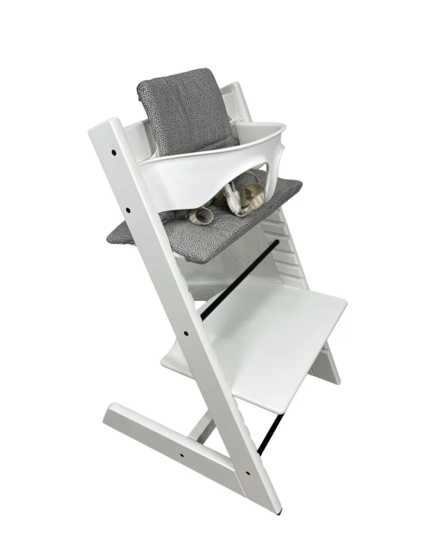 Stokke Tripp Trapp Complete High Chair, White, Dots Grey, 2 - Image 2
