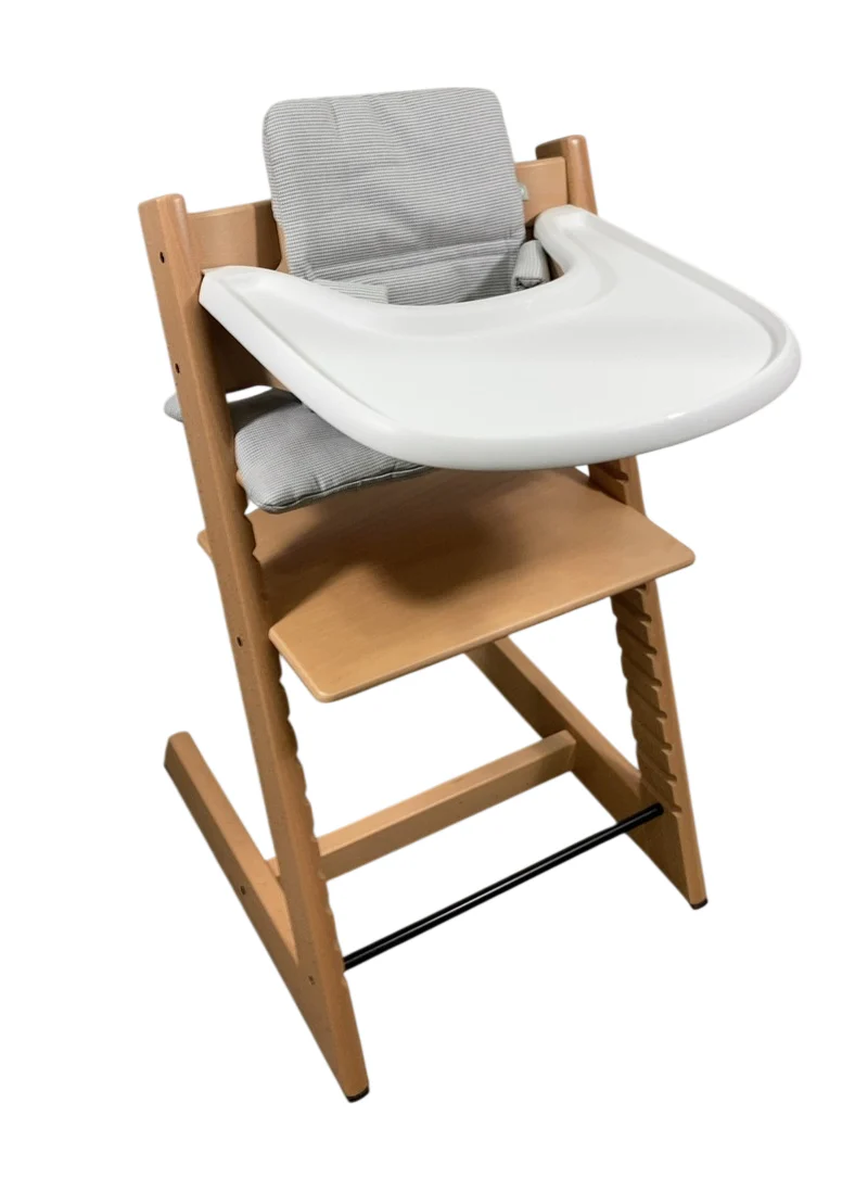 Stokke Tripp Trapp High Chair Complete² + Newborn Set, Natural, Nordic Grey - Image 2