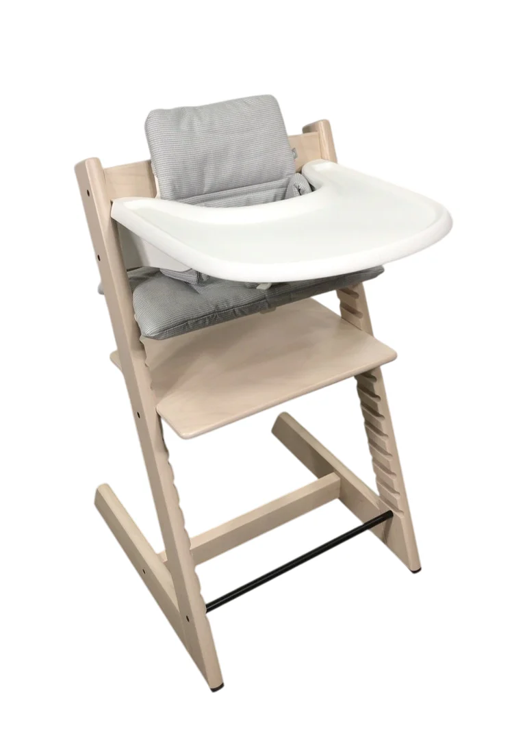 Stokke Tripp Trapp High Chair Complete² + Newborn Set, Nordic Grey, Whitewash - Image 2
