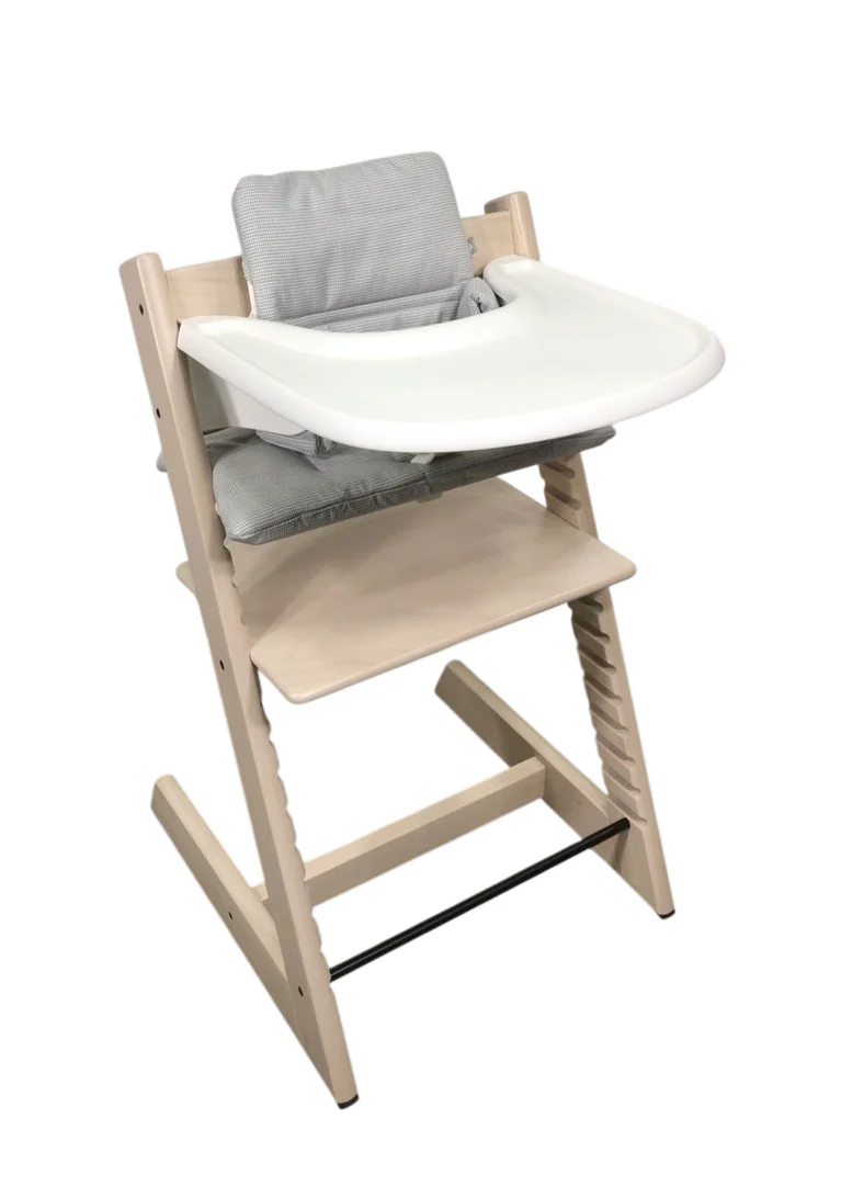 Stokke Tripp Trapp High Chair Complete² + Newborn Set, Nordic Grey, Whitewash - Image 3