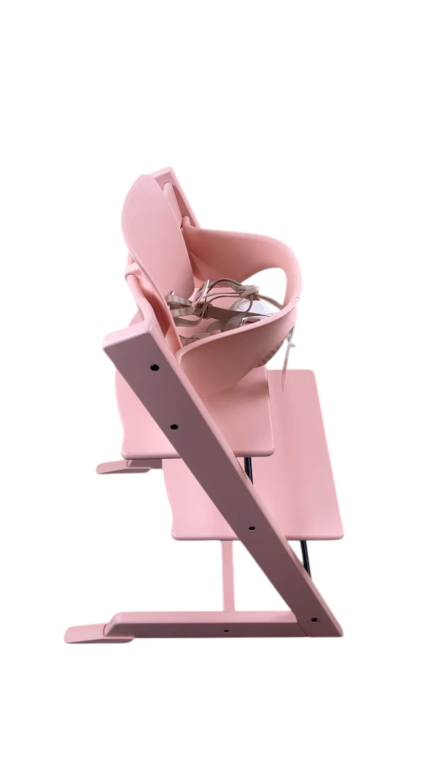 Stokke Tripp Trapp High Chair With Baby Set, 1, Serene Pink - Image 2