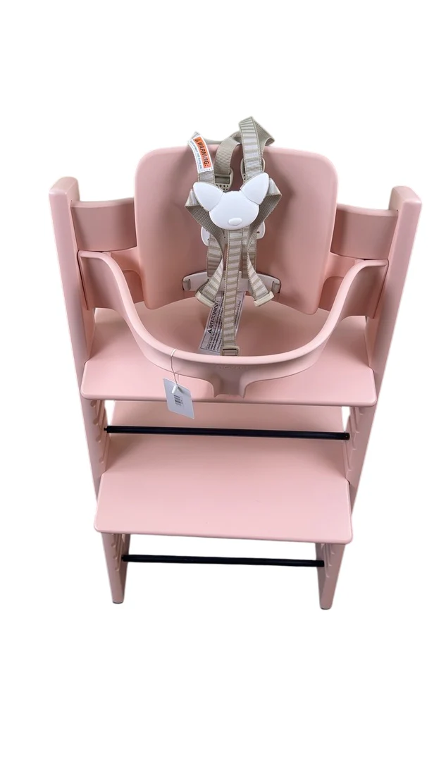 Stokke Tripp Trapp High Chair With Baby Set, 1, Serene Pink - Image 5