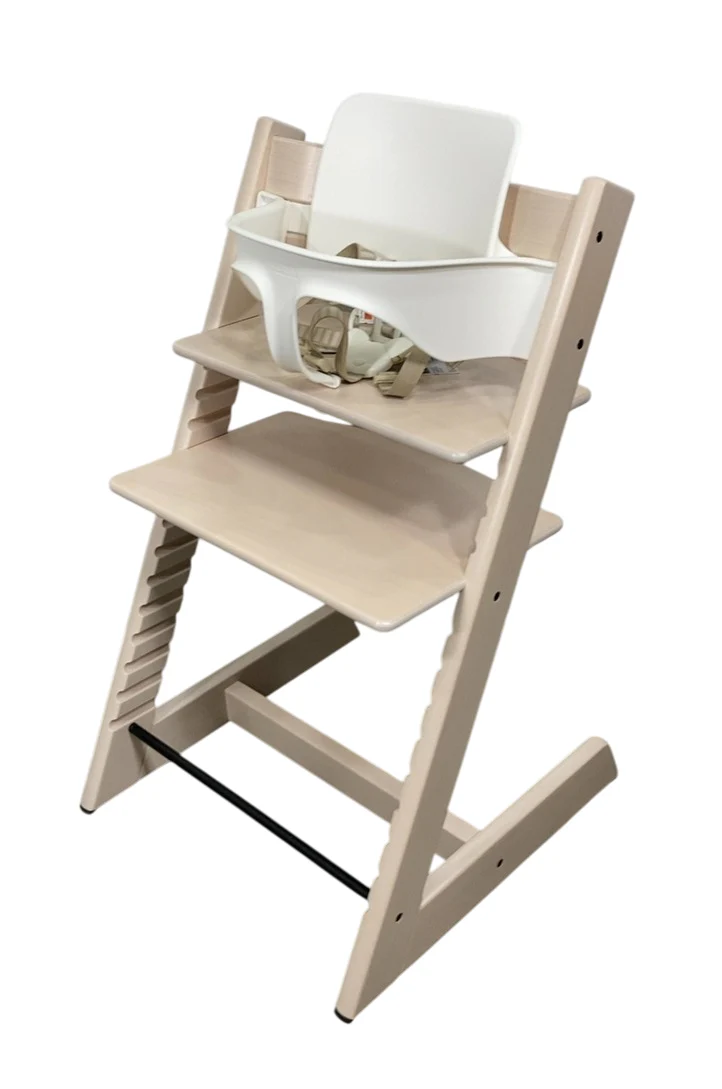 Stokke Tripp Trapp High Chair With Baby Set, 2, Whitewash - Image 4