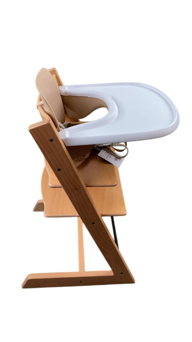 Stokke Tripp Trapp High Chair with Baby Set and Tray, Natural, Natural - Image 2