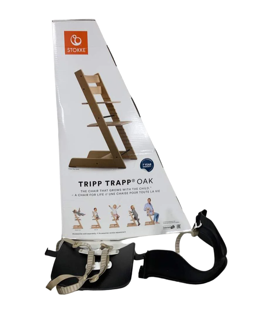 Stokke Tripp Trapp High Chair With Baby Set, Oak Black, 1 - Image 4