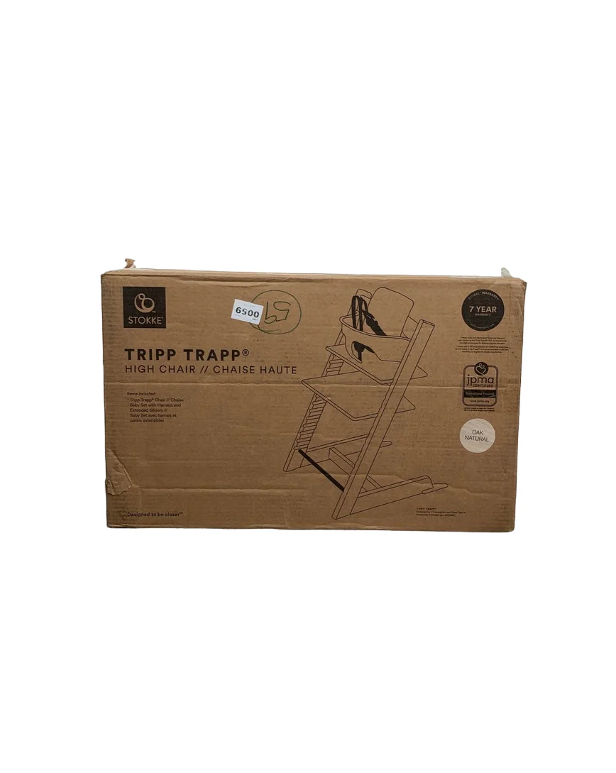 Stokke Tripp Trapp High Chair With Baby Set, Oak Natural, 1 - Image 2
