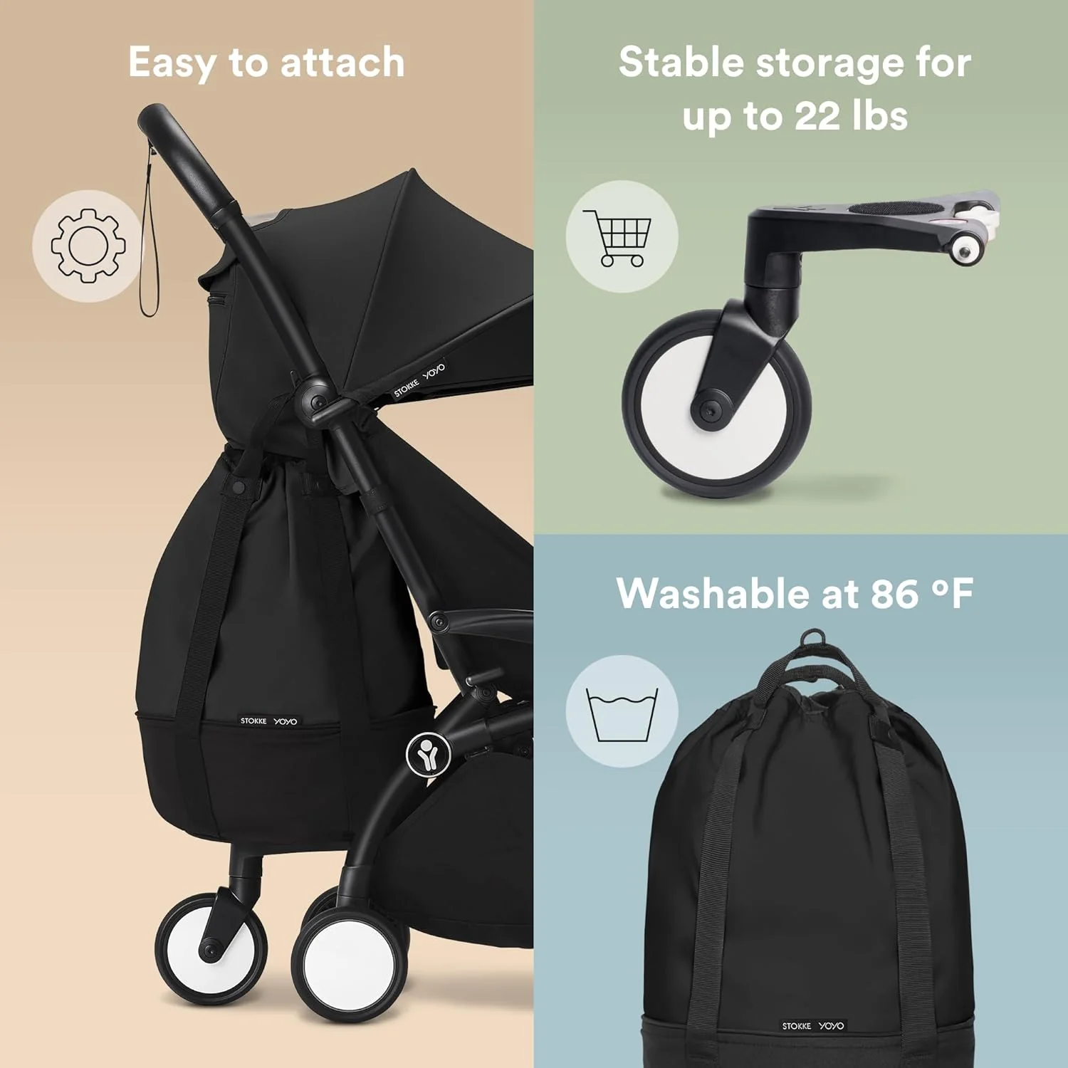 Stokke YOYO Stroller Bag, Black - Image 3