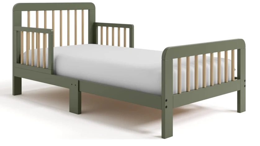 Stork Craft Pasadena Toddler Bed, Olive & Driftwood