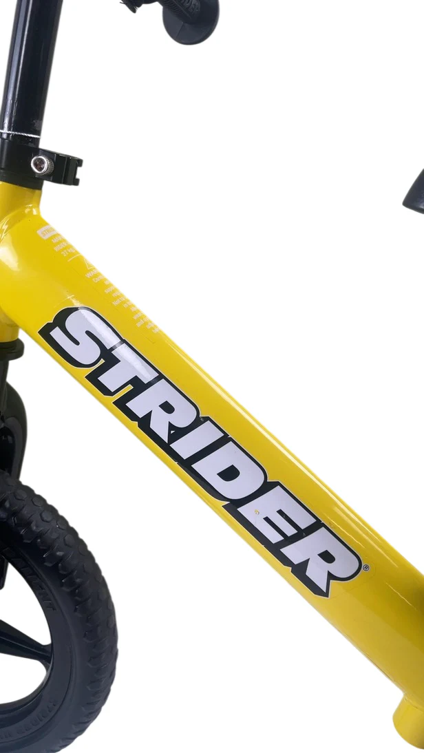 Strider Balance Bike 12” Sport, Suzuki Yellow - Image 4