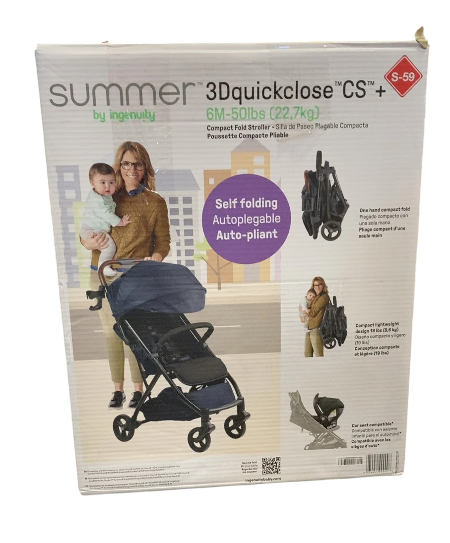 Summer by Ingenuity 3D Quick Close CS+ Stroller, 2024, Deep Ocean - Image 3