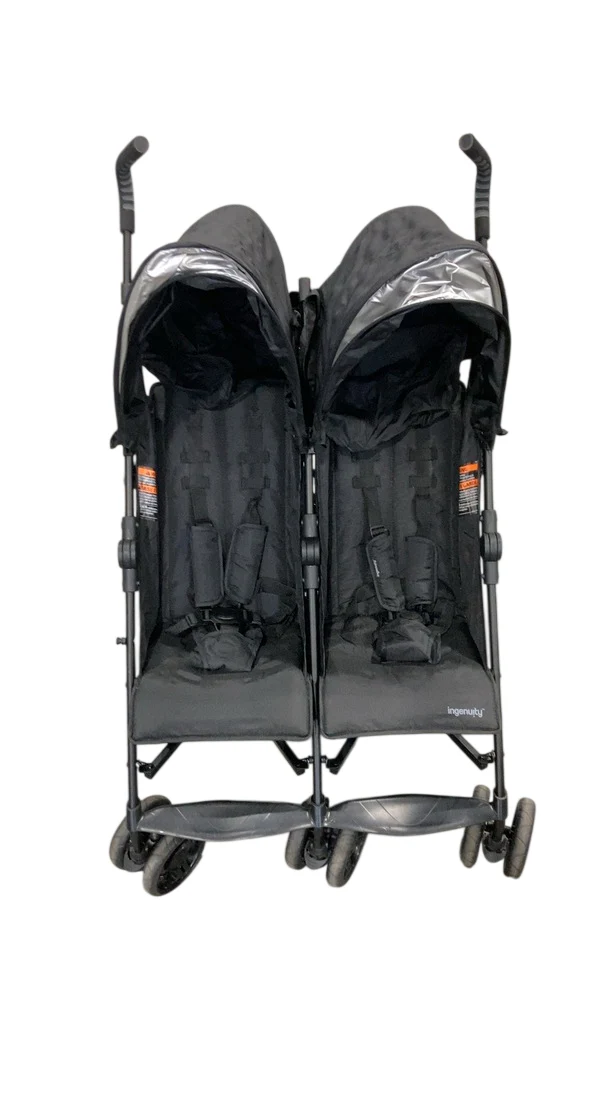 Summer By Ingenuity 3Dlite Double Convenience Stroller, Black, 2023