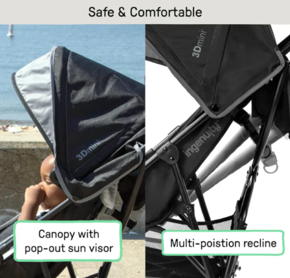 Summer Infant 3D Mini Stroller, Grey/Black, unknown - Image 5