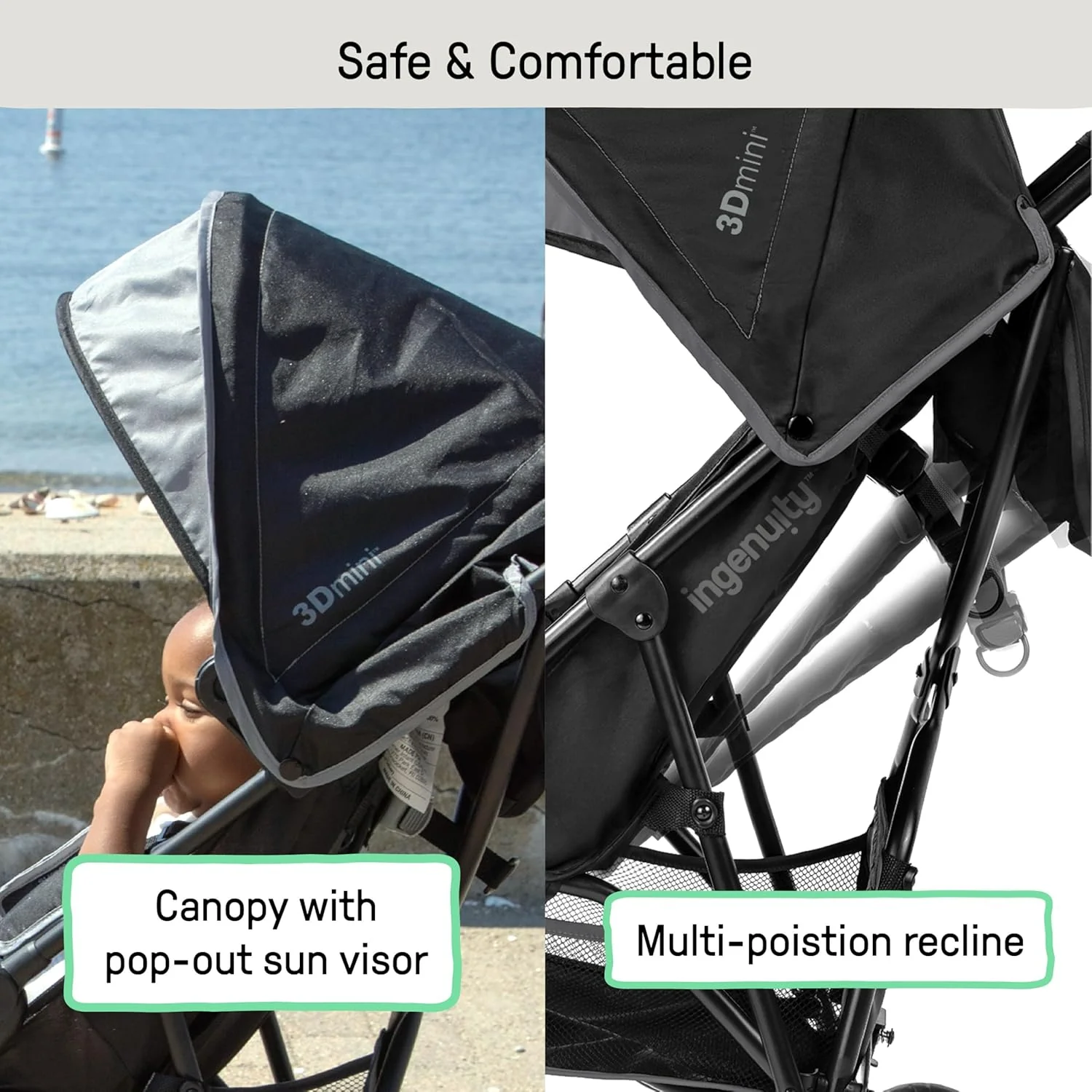 Summer Infant 3D Mini Stroller, Grey/Black, unknown - Image 3