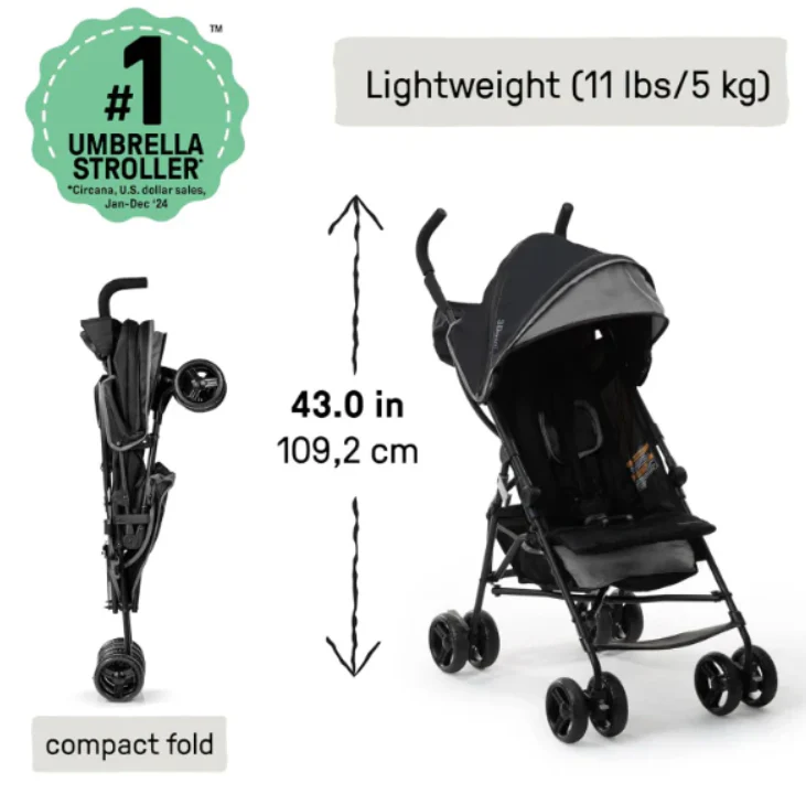 Summer Infant 3D Mini Stroller, Grey/Black, unknown - Image 3