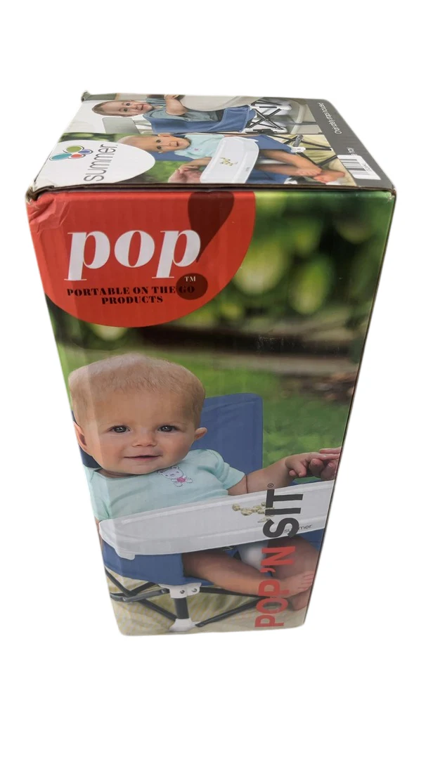 Summer Infant Pop 'n Sit Portable Booster, Dusty Blue, Original - Image 3