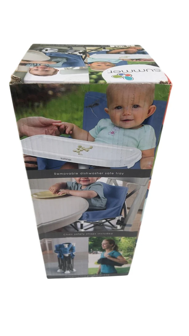 Summer Infant Pop 'n Sit Portable Booster, Dusty Blue, Original - Image 4