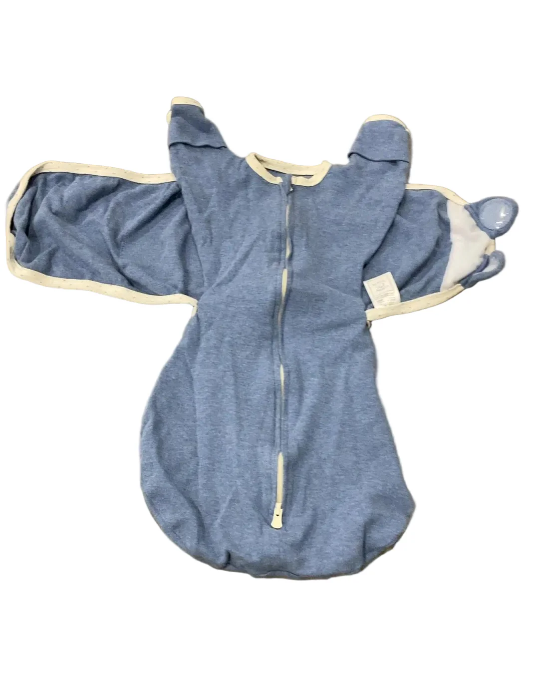 Swaddle Designs Omni Swaddle Sack With Wrap, Heathered Denim, Small - Image 2