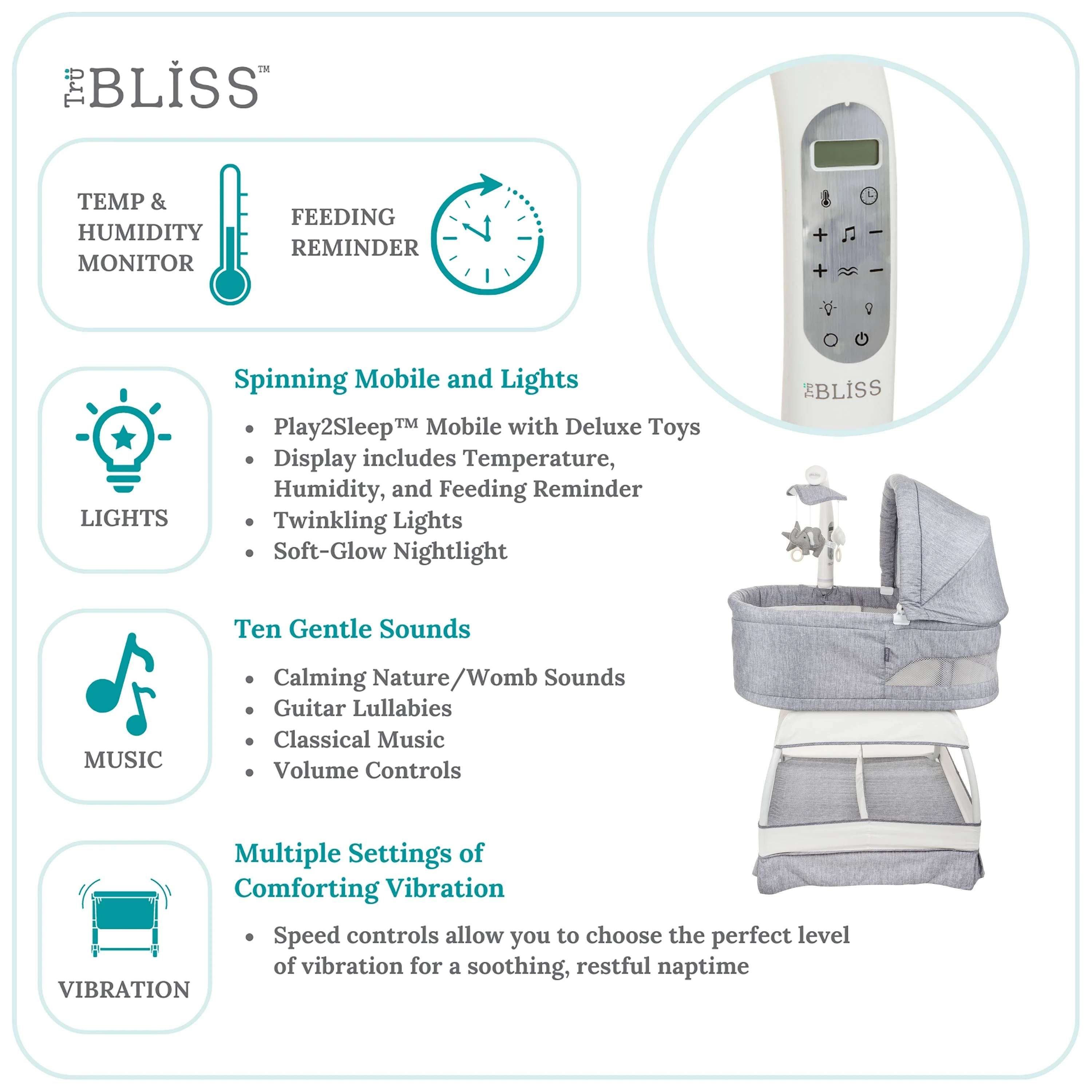 TruBliss Sweetli Nurture Bassinet - Image 20