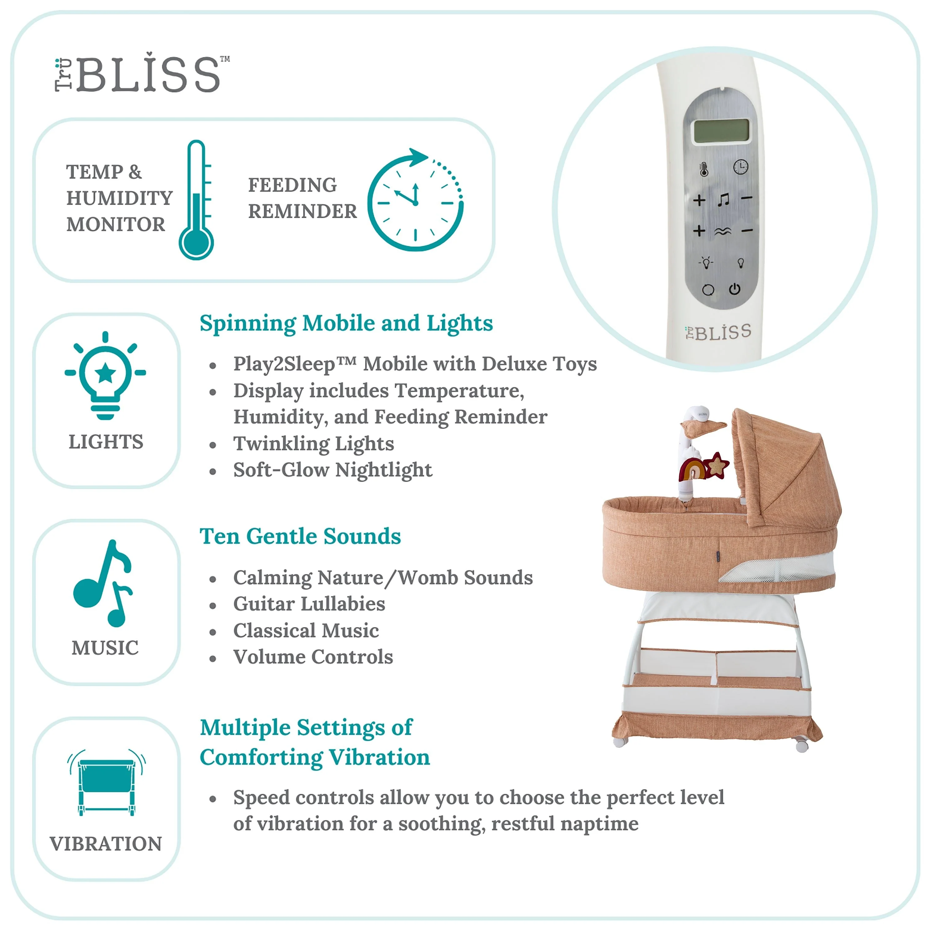 TruBliss Sweetli Nurture Bassinet - Image 3