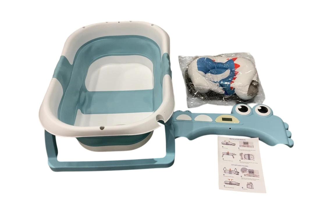 Tavlshero Collapsible Baby Bathtub, Blue - Image 3