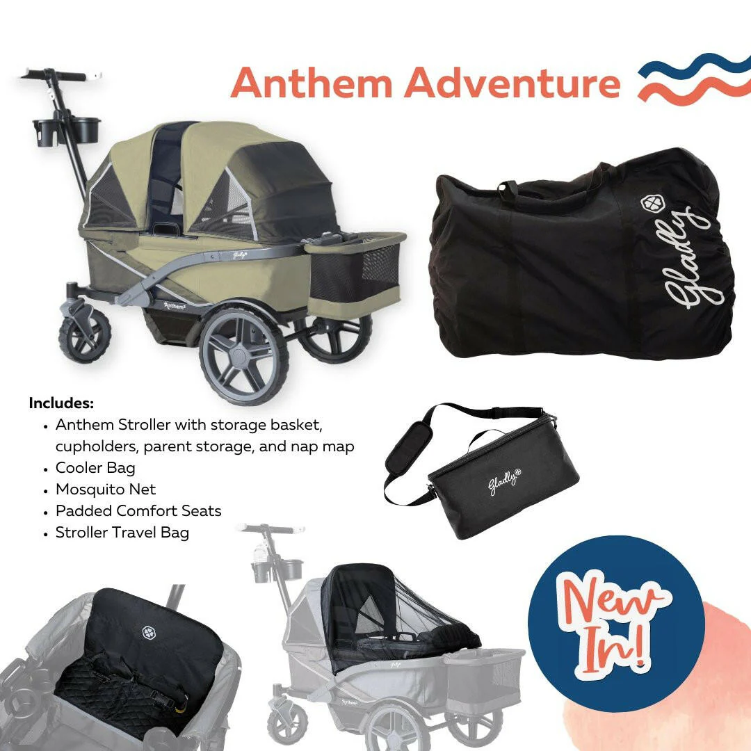 Gladly Family The Adventure Bundle: Anthem Deluxe All-Terrain Stroller Wagon - Image 10