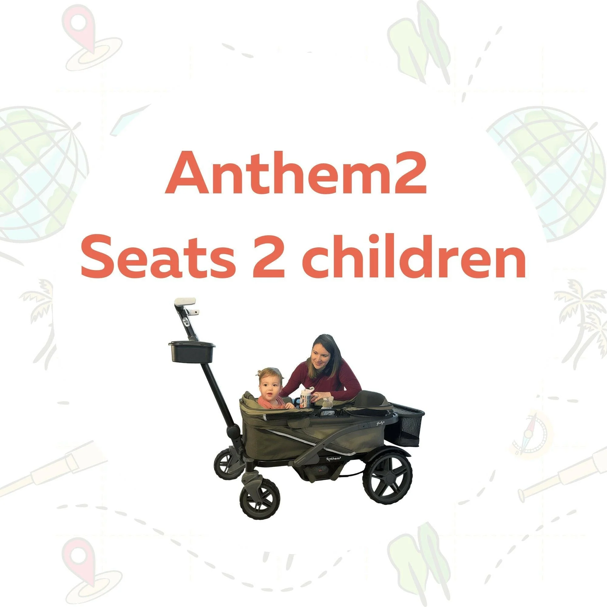 Gladly Family The Adventure Bundle: Anthem Deluxe All-Terrain Stroller Wagon - Image 24