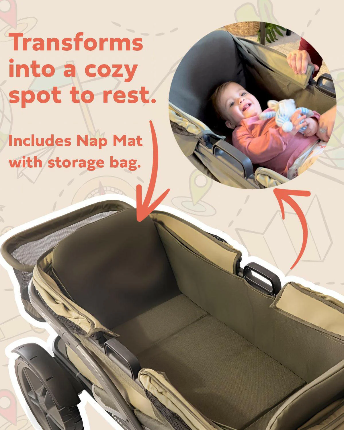 Gladly Family The Adventure Bundle: Anthem Deluxe All-Terrain Stroller Wagon - Image 7