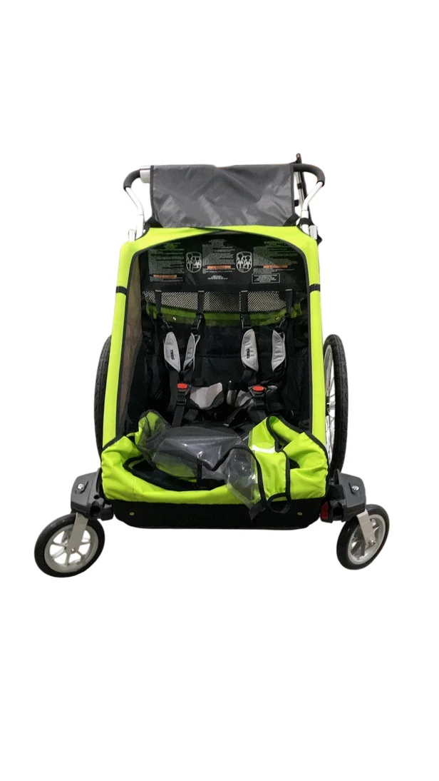 Thule Chariot Cheetah XT Multisport Trailer With Jogging Kit, Chartreuse - Image 2