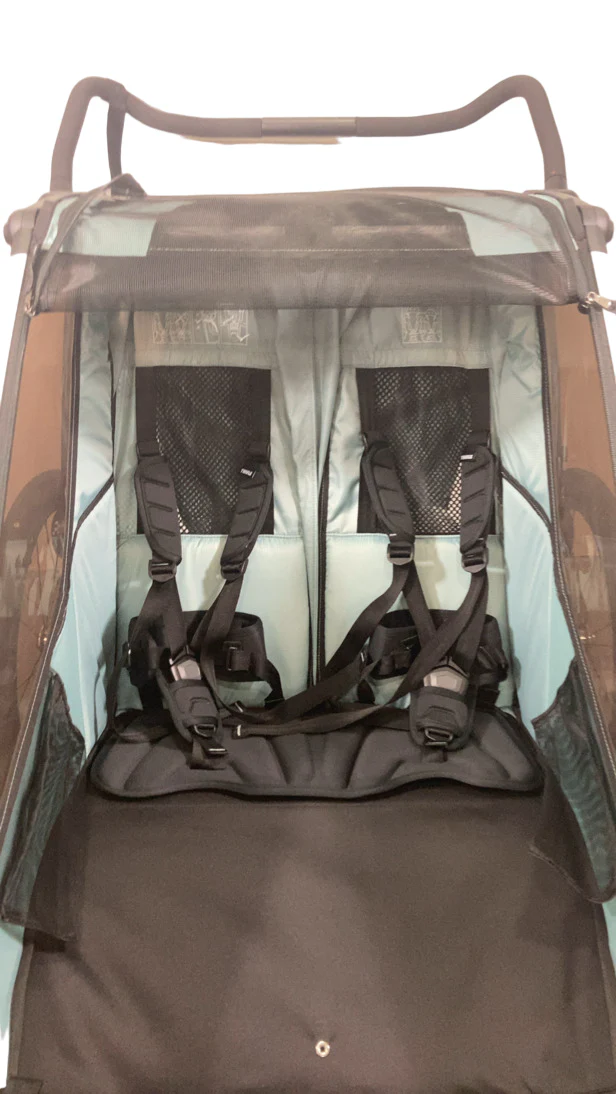 Thule Chariot Cross Bike Trailer Stroller 2 Seat, 2021, Alaska Blue - Image 3