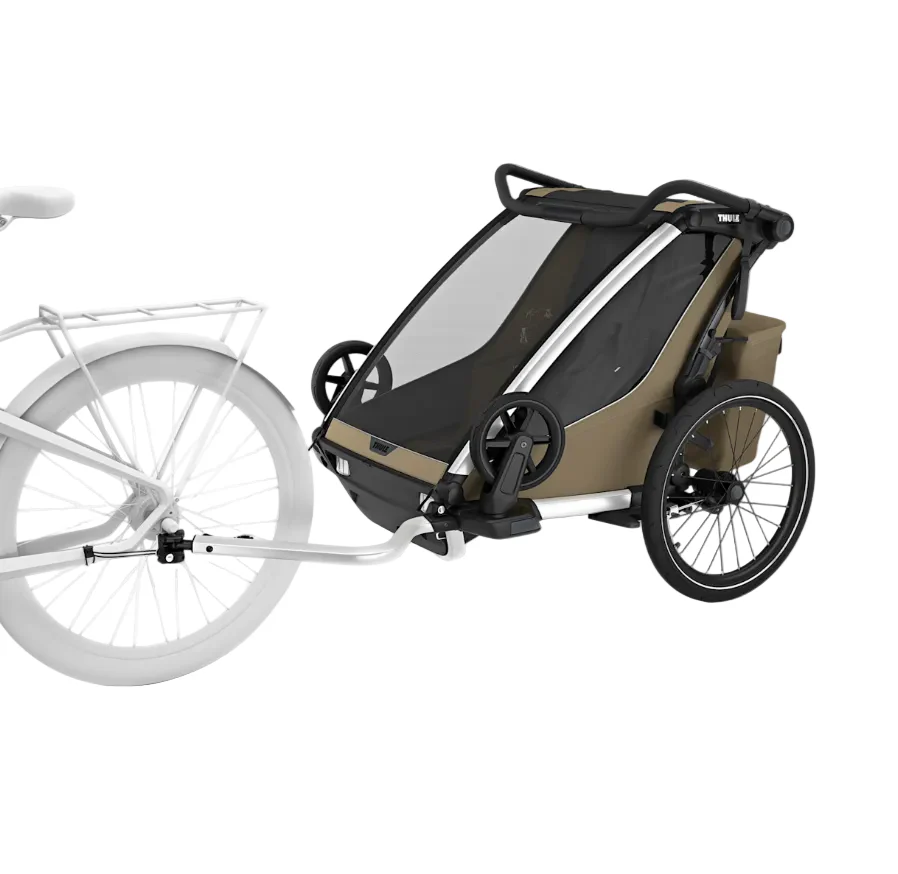 Thule Chariot Cross Bike Trailer Stroller 2 Seat, 2025, Faded Khaki - Image 2
