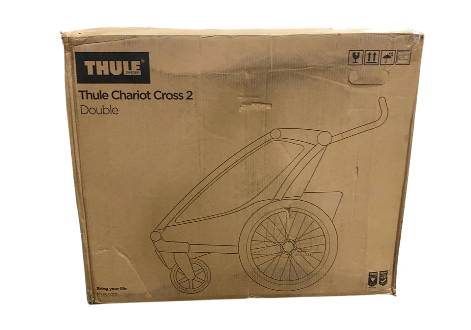 Thule Chariot Cross Bike Trailer Stroller 2 Seat, Dark Slate, 2024 - Image 3