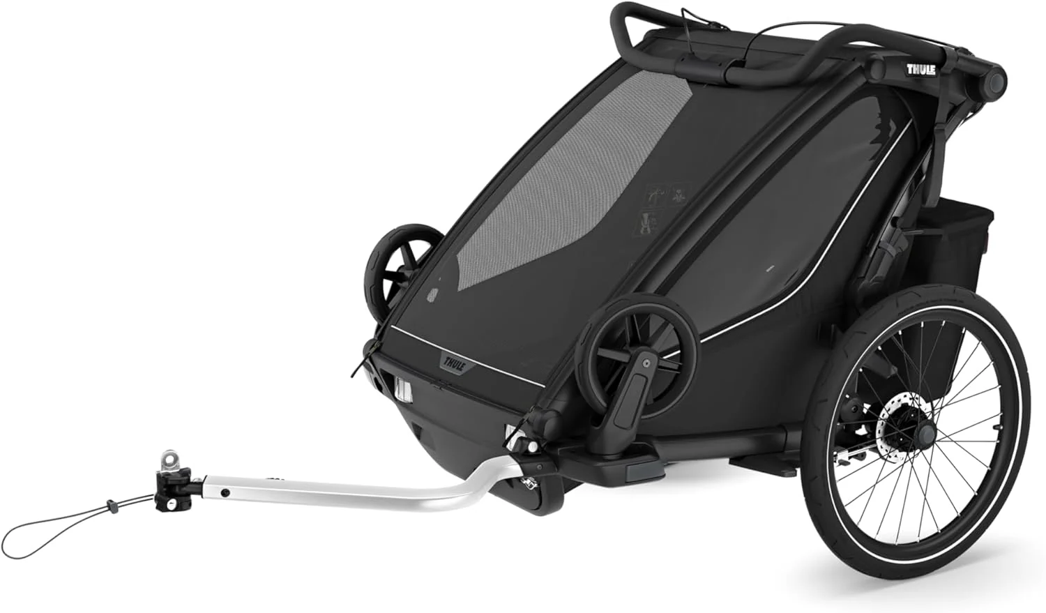 Thule Chariot Sport 2 Bike Trailer, Black, 2024, Double