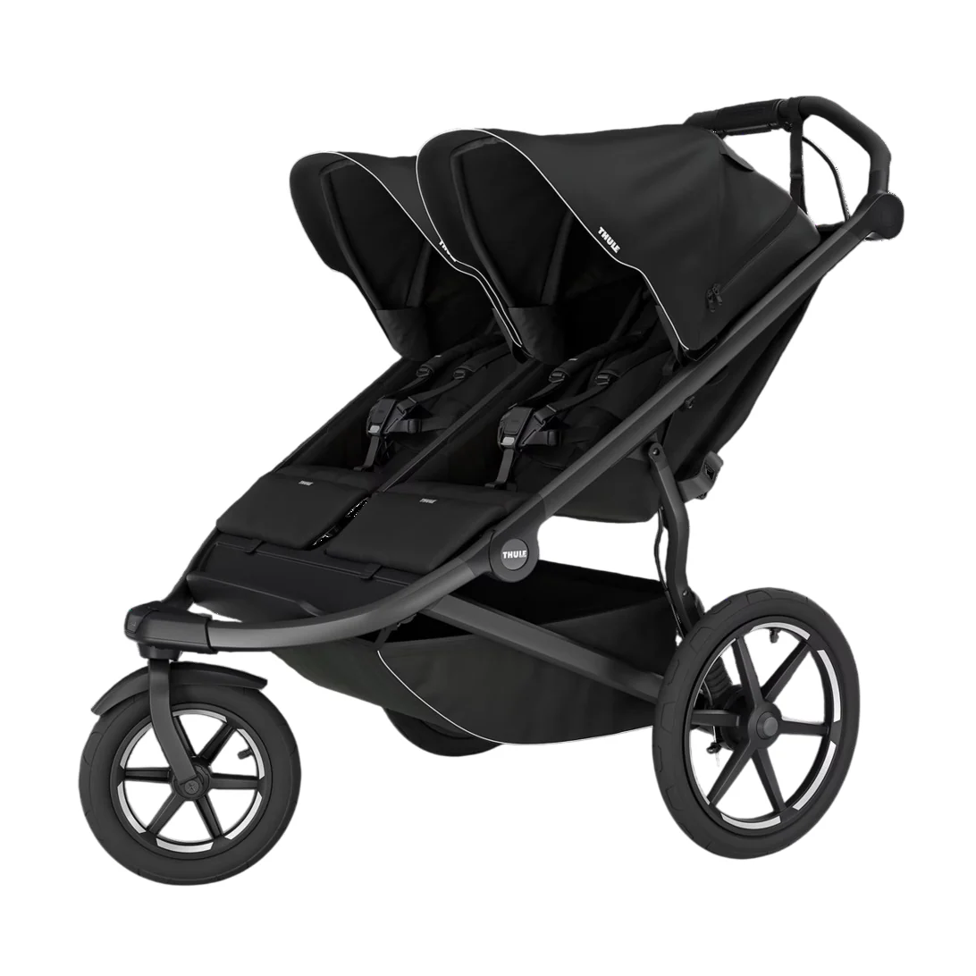 Thule Urban Glide 3 Double Stroller, 2025, Black, Magnetic Harness