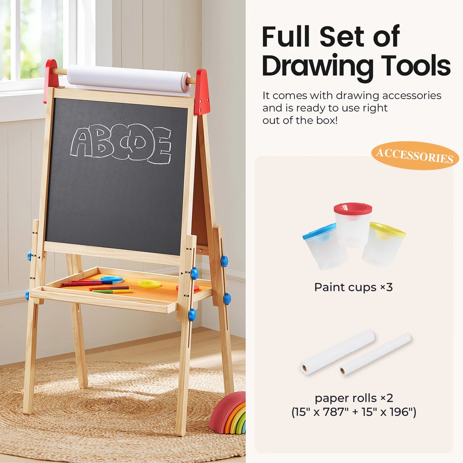 Tiny Land® 3-in-1 Art Easel for Kids - Image 2