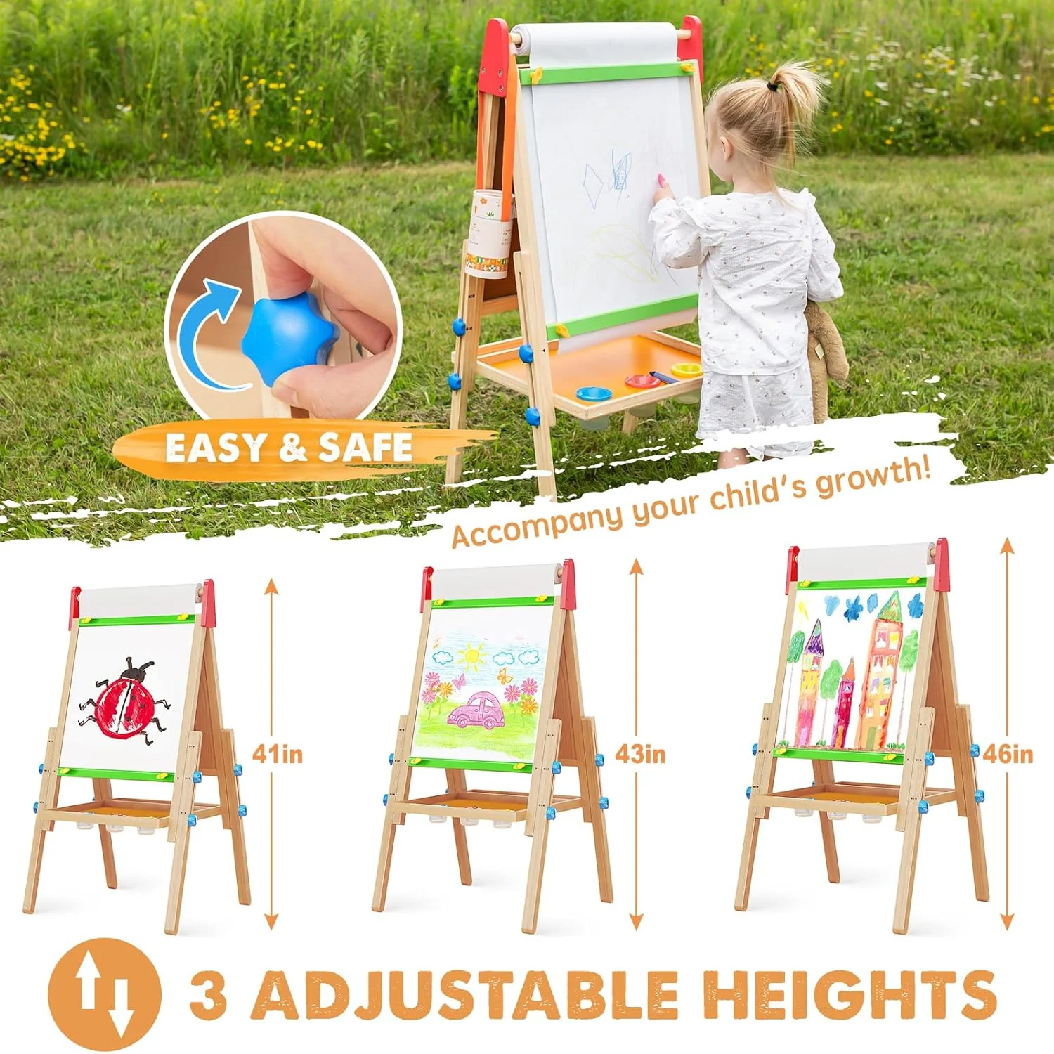Tiny Land® 3-in-1 Art Easel for Kids - Image 5