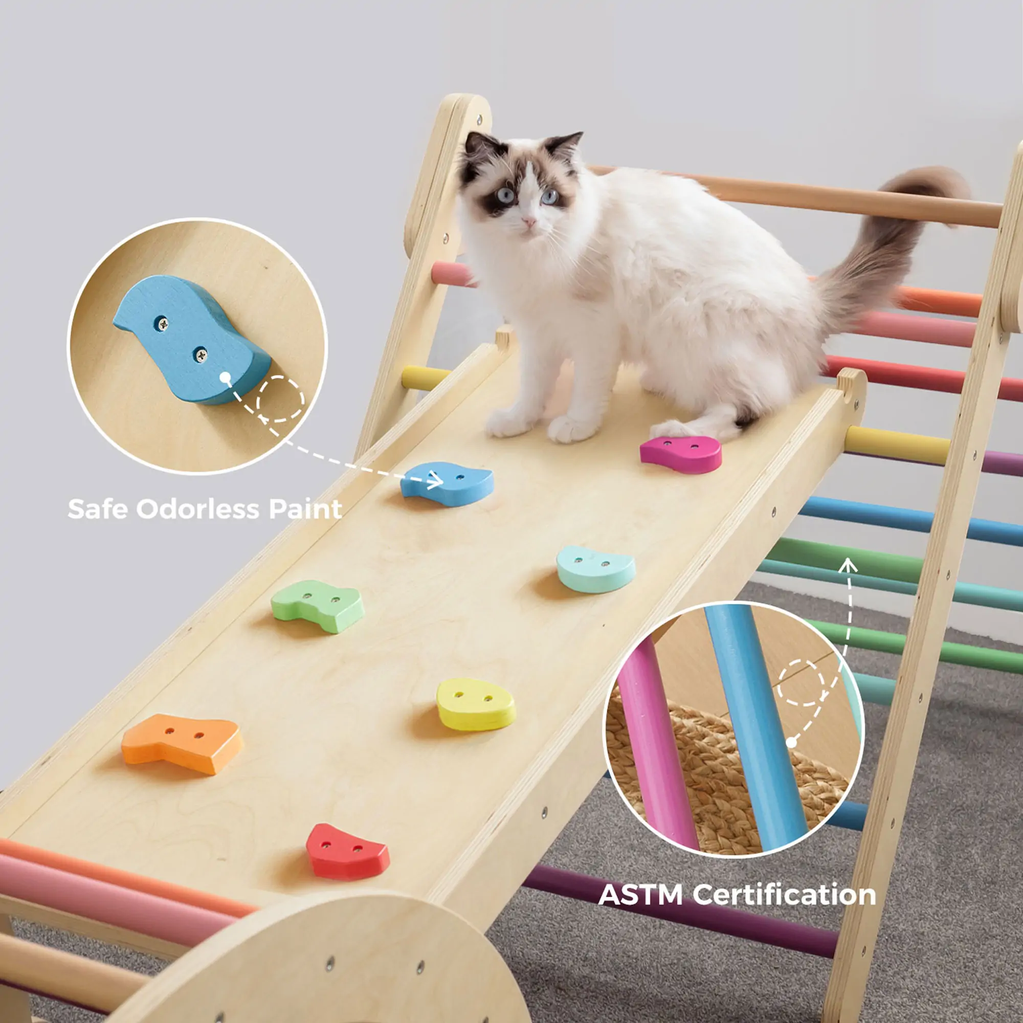 Tiny Land® 7-in-1 Rainbow Climbing Set - Image 7
